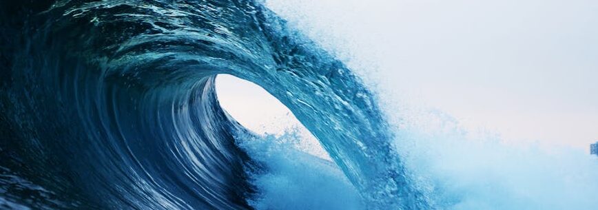 Capturing the energy of a barrel wave crashing on the Chilean coast.